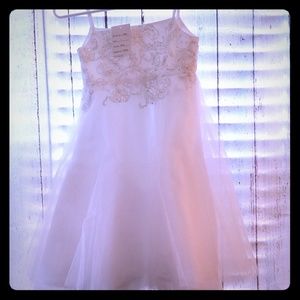 Flower girl chiffon and tulle dress